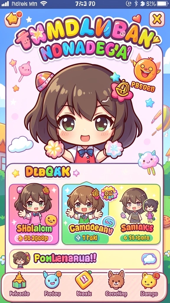 Antarmuka utama game 71H yang menarik.