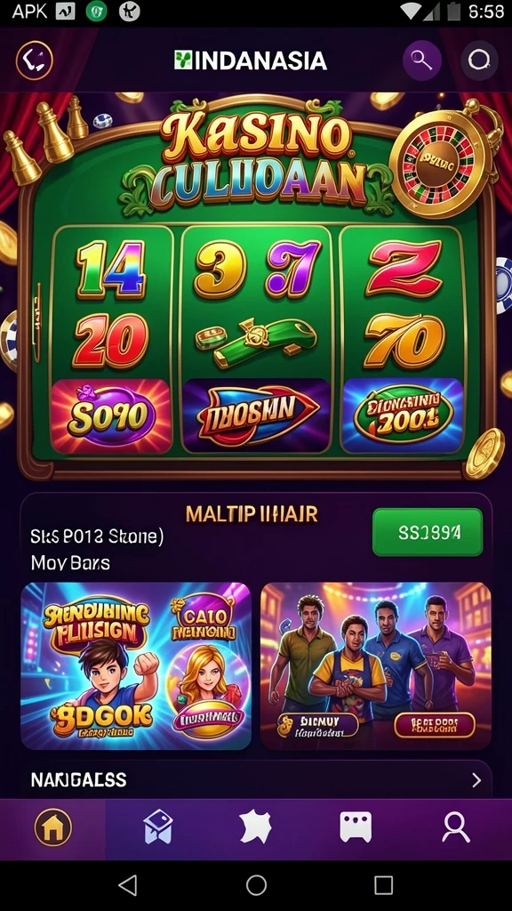 Layar utama AKARTOTO yang menarik dan intuitif.