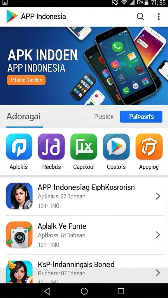 Tampilan utama aplikasi yang menarik.