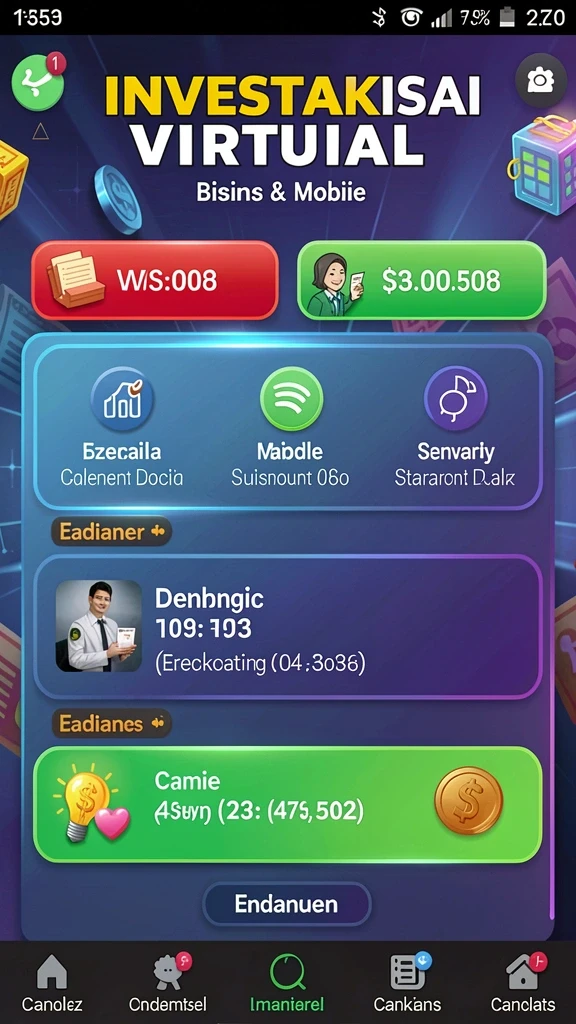 Gameplay interaktif dalam misi dan tantangan.