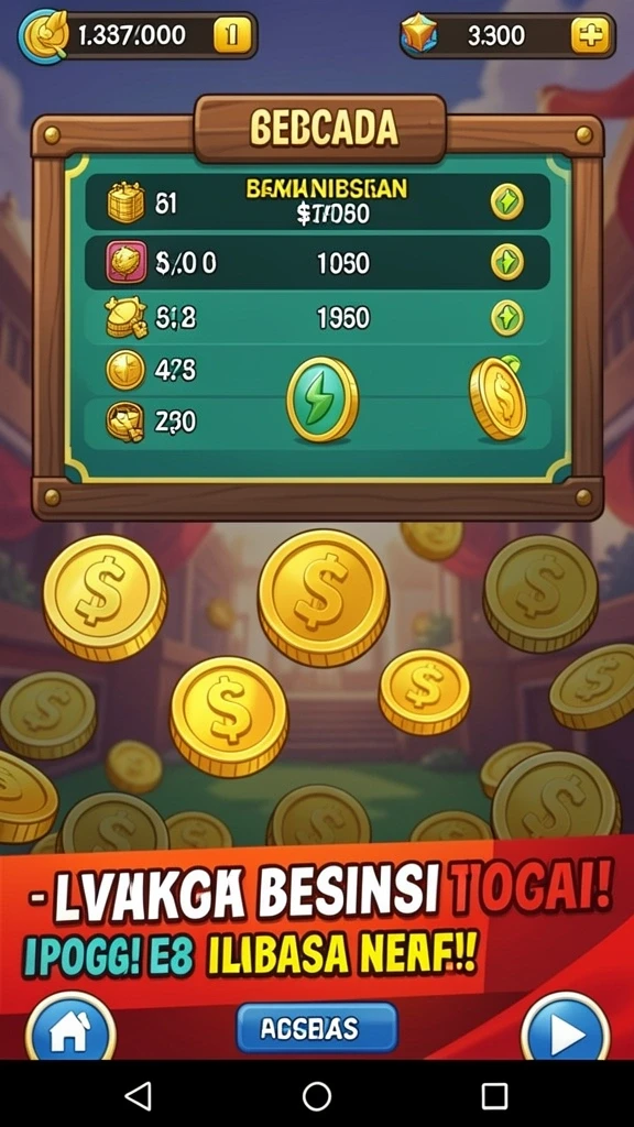 Screenshot menampilkan antarmuka permainan yang menarik.