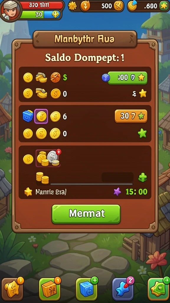 Screenshot memperlihatkan level terbaru yang menantang.