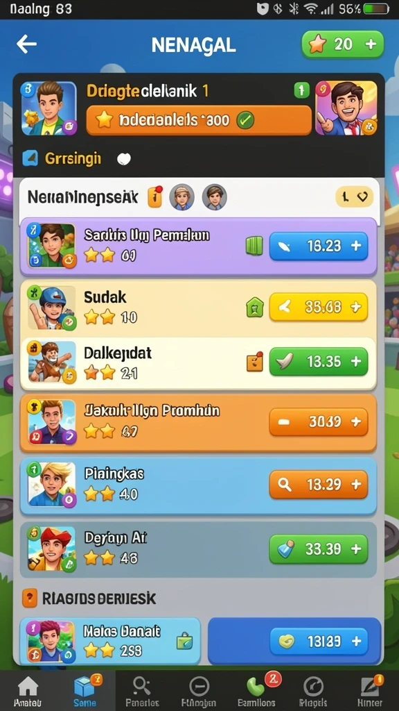 Tangkapan layar memperlihatkan berbagai hadiah menarik dalam game.