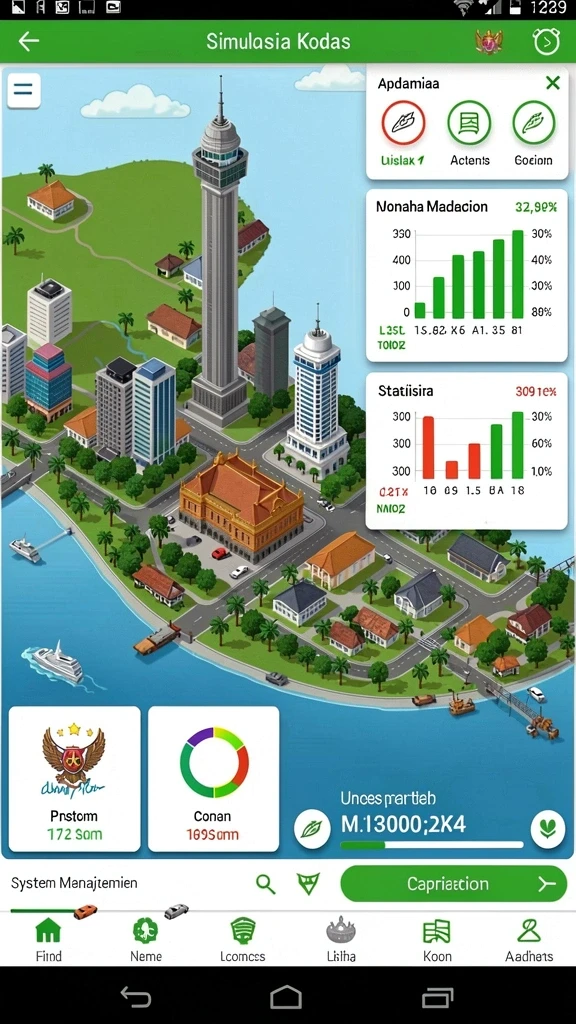 Tampilan awal yang menarik dan user-friendly.