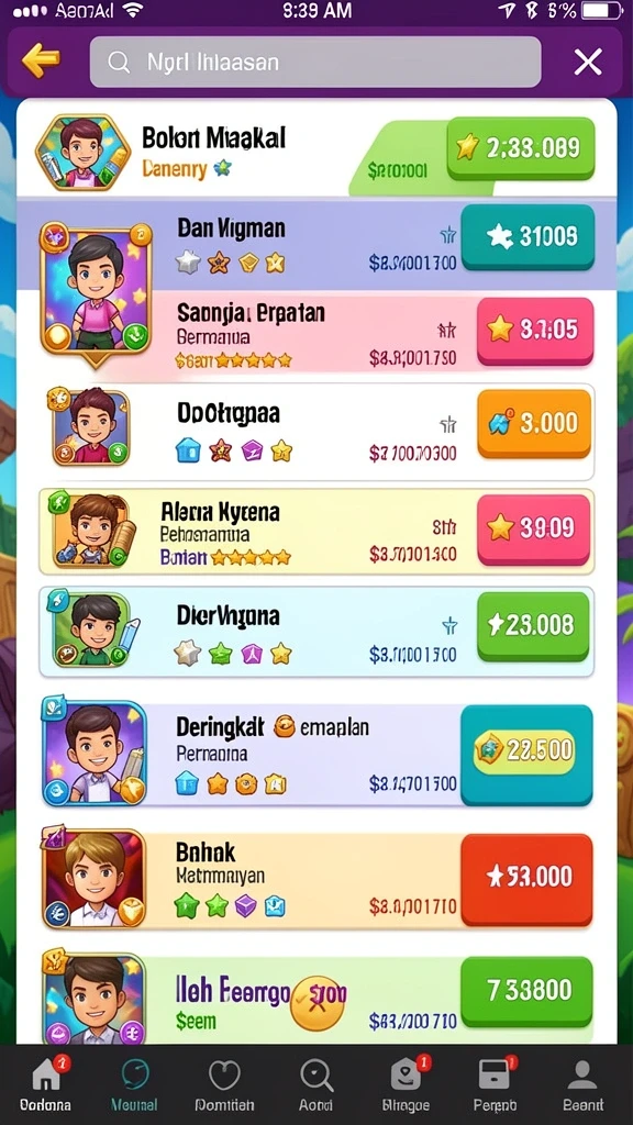 Tampilan antarmuka aplikasi yang menarik dan mudah digunakan.