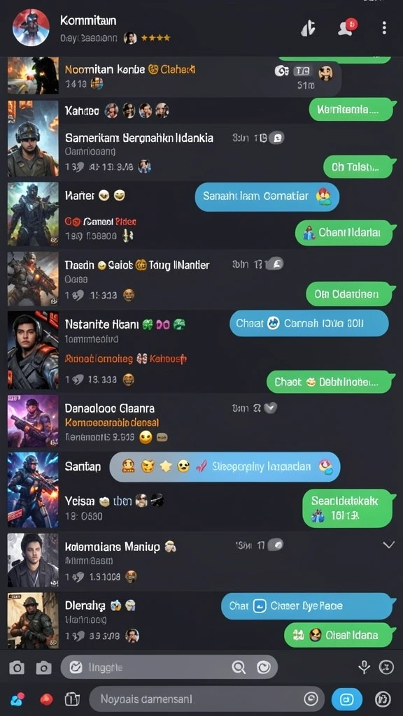 Screenshot interaksi pengguna yang memperlihatkan pengalaman bermain.